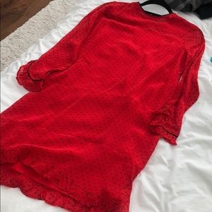 Ganni Polka Dot Georgette Mini Dress *NWT*